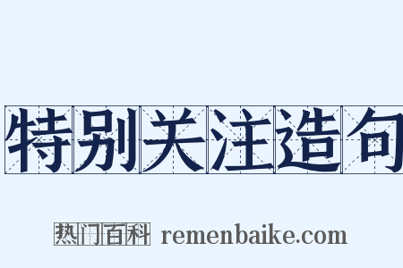 特别关注造句是什么意思的图片